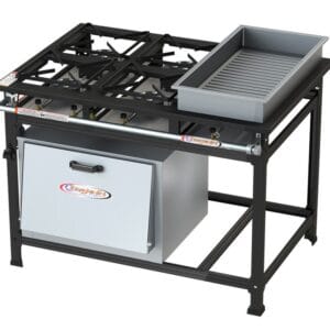 Fogão Caulim 4 Bocas Banho Maria A.P 30x30 4C.M Itajobi Fogões