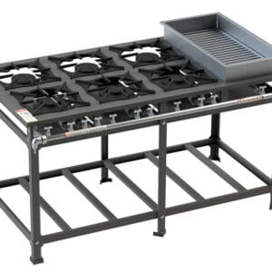 Fogão Tradicional 6 Bocas Banho Maria B.P - 3QS 3QD 30X30 Itajobi Fogões