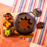 Fondue com Molheiras e Suporte de Madeira Santana