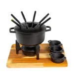 Fondue com Molheiras e Suporte de Madeira Santana
