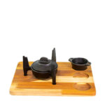 Fondue com Molheiras e Suporte de Madeira Santana