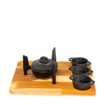 Fondue com Molheiras e Suporte de Madeira Santana