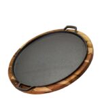 Forma de Pizza com Suporte de Madeira Santana