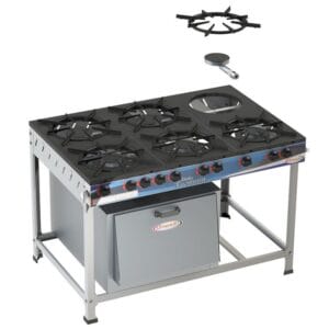 Fogão 6 Bocas Premium C/ Forno - 3QS 3QD Itajobi Fogões