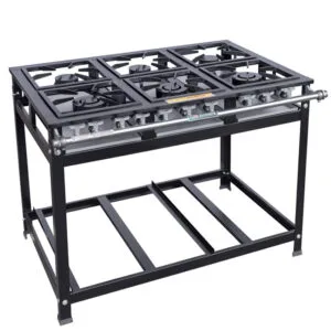 FOGÃO 6 BOCAS S/ FORNO – ECONOMY CRISTAL AÇO