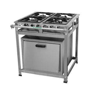 FOGÃO 4 BOCAS C/ FORNO – ECONOMY INOX CRISTAL AÇO