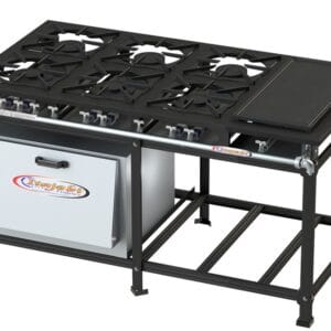 Fogão Tradicional 6 Bocas Chapa B.P - 3QS 3QD 30x30 C/ FORNO Itajobi Fogões