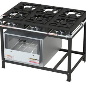 Fogão Tradicional 6 Bocas B.P - 3QS 3QD 30x30 C/ FORNO Itajobi Fogões