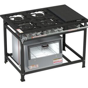 Fogão Tradicional 4 Bocas Chapa B.P - 2QS 2QD 30x30 C/ FORNO Itajobi Fogões