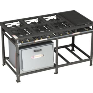 Fogão 6 Bocas Chapa Standard A.P - 6QS 30x30 C/ FORNO Itajobi Fogões
