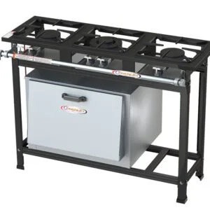 Fogão 3 Bocas Ativo B.P - 30x30 2QS 1QD C/ Forno Itajobi Fogões