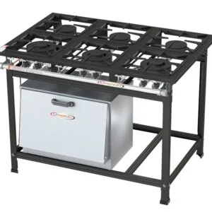 Fogão 6 Bocas Ativo B.P - 30x30 3QS 3QD c/ Forno Itajobi Fogões