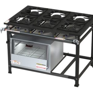 Fogão 6 Bocas Alta Pressão Estampado 6QSM C/ Forno Itajobi Fogões