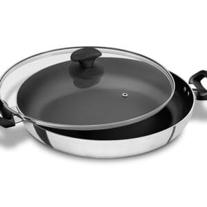 Frigideira Antiaderente Tampa de Vidro Asa Baquelite Hotel Alumínio ABC