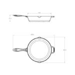 Frigideira Líder com Tampa de Vidro Santana