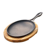 Frigideira Mix Grill Oval Com Suporte De Madeira Santana