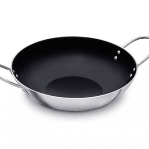 Frigideira Wok Antiaderente Asas Cromadas Hotel Alumínio ABC