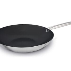 Frigideira Wok Antiaderente Cabo Inox Alumínio ABC