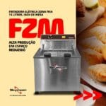FZM - FRITADEIRA ELÉTRICA ZONA FRIA, 15 LITROS, INOX, DE MESA - 5.000 W 220 V SKYMSEN