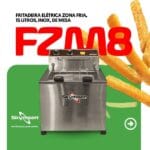 FZM8 - FRITADEIRA ELÉTRICA ZONA FRIA, 15 LITROS, INOX, DE MESA - 8.000 W 220 V SKYMSEN