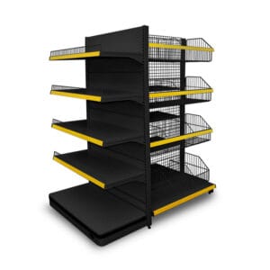 GÔNDOLA CESTO CRISTAL AÇO