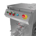 HS-98 - MOEDOR HOMOGENEIZADOR DE CARNE INOX, BOCA 98 INOX, COM CAVALETE - 3-0,5HP-CV 220 V SKYMSEN