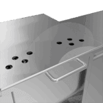 HS-98 - MOEDOR HOMOGENEIZADOR DE CARNE INOX, BOCA 98 INOX, COM CAVALETE - 3-0,5HP-CV 380 V SKYMSEN