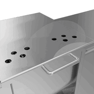 HS-98 - MOEDOR HOMOGENEIZADOR DE CARNE INOX, BOCA 98 INOX, COM CAVALETE - 3-0,5HP-CV 380 V SKYMSEN