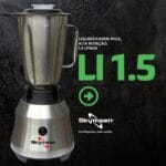 LI1.5 - LIQUIDIFICADOR INOX COPO INOX, ALTA ROTAÇÃO, 1,5 LITROS - 900 W 220 V SKYMSEN