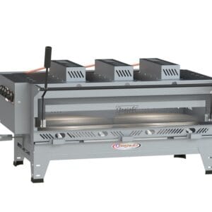 Pizza Grill Giratório C/ Manivela Refratário Luxo - 1000X 500 Itajobi Fogões