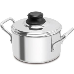 Mini Caçarola Hotel Polida com Tampa Alumínio ABC