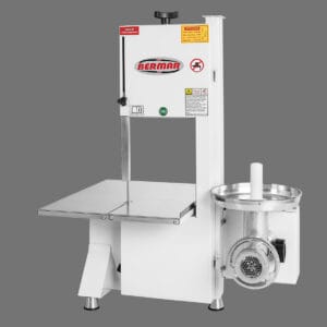 SERRA FITA DE BANCADA C/ MOEDOR DE CARNE BOCA 8 LÂMINA 1,74M BM104 BERMAR