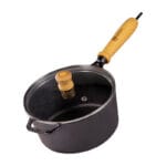 Panela de Ferro com Cabo de Madeira e Tampa de Vidro Santana