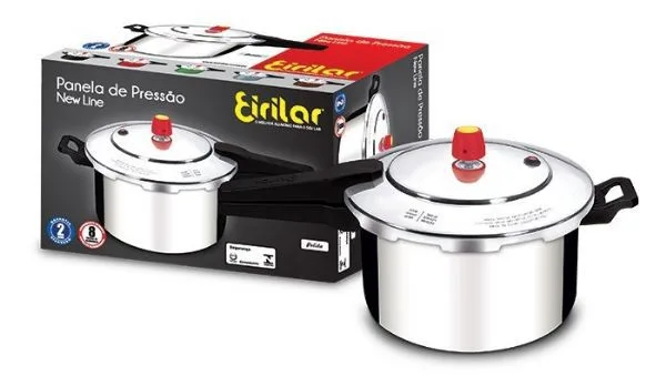 Panela de Pressão Fechamento Externo 5L Polida - Eirilar Panela de Pressão Fechamento Externo 5L Polida - Eirilar Eirilar