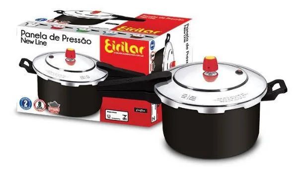 Panela de Pressão Fechamento Externo 7,5L Black - Eirilar Panela de Pressão Fechamento Externo 7,5L Black - Eirilar Eirilar