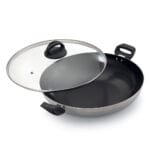 Panela Wok AA Interno e Tampa de Vidro Alumínio Nacional