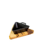 Petisqueira individual com suporte de madeira Santana