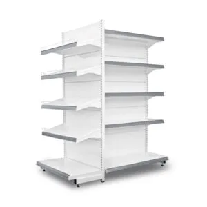 GÔNDOLA CENTRAL S/ PODIUM CRISTAL AÇO