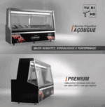 BALCÃO DE AÇOUGUE TURINO PREMIUM GELOPAR GATP-300AD/PR COM DEPÓSITO