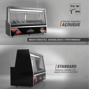 BALCÃO DE AÇOUGUE TURINO STANDARD GELOPAR GATS-200 D/PR COM DEPÓSITO