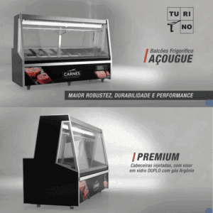 BALCÃO DE AÇOUGUE TURINO PREMIUM GELOPAR GATP-300A/PR SEM DEPÓSITO