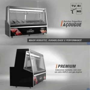 BALCÃO DE AÇOUGUE TURINO PREMIUM GELOPAR GATP-300A/PR SEM DEPÓSITO