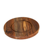 Prato 20 cm com Suporte de Madeira Santana