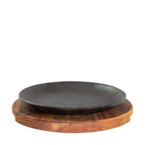 Prato 20 cm com Suporte de Madeira Santana