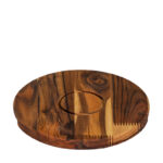 Prato 22 cm com Suporte de Madeira Santana