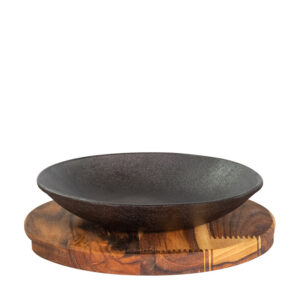 Prato 22 cm com Suporte de Madeira Santana