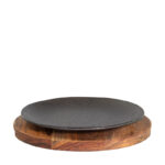 Prato 24 cm com Suporte de Madeira Santana