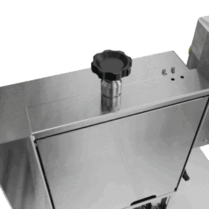 SFL-315HD - SERRA FITA PARA CARNE INOX, COM EMPURRADOR, MESA MÓVEL, REGULADOR DE CORTE, LÂMINA 3.150 mm, HEAVY DUTY - 2 HP-CV 220 V SKYMSEN