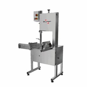 SFL-315HD - SERRA FITA PARA CARNE INOX, COM EMPURRADOR, MESA MÓVEL, REGULADOR DE CORTE, LÂMINA 3.150 mm, HEAVY DUTY - 2 HP-CV 220 V SKYMSEN