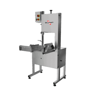 SFL-315HD - SERRA FITA PARA CARNE INOX, COM EMPURRADOR, MESA MÓVEL, REGULADOR DE CORTE, LÂMINA 3.150 mm, HEAVY DUTY - 2 HP-CV 380 V SKYMSEN